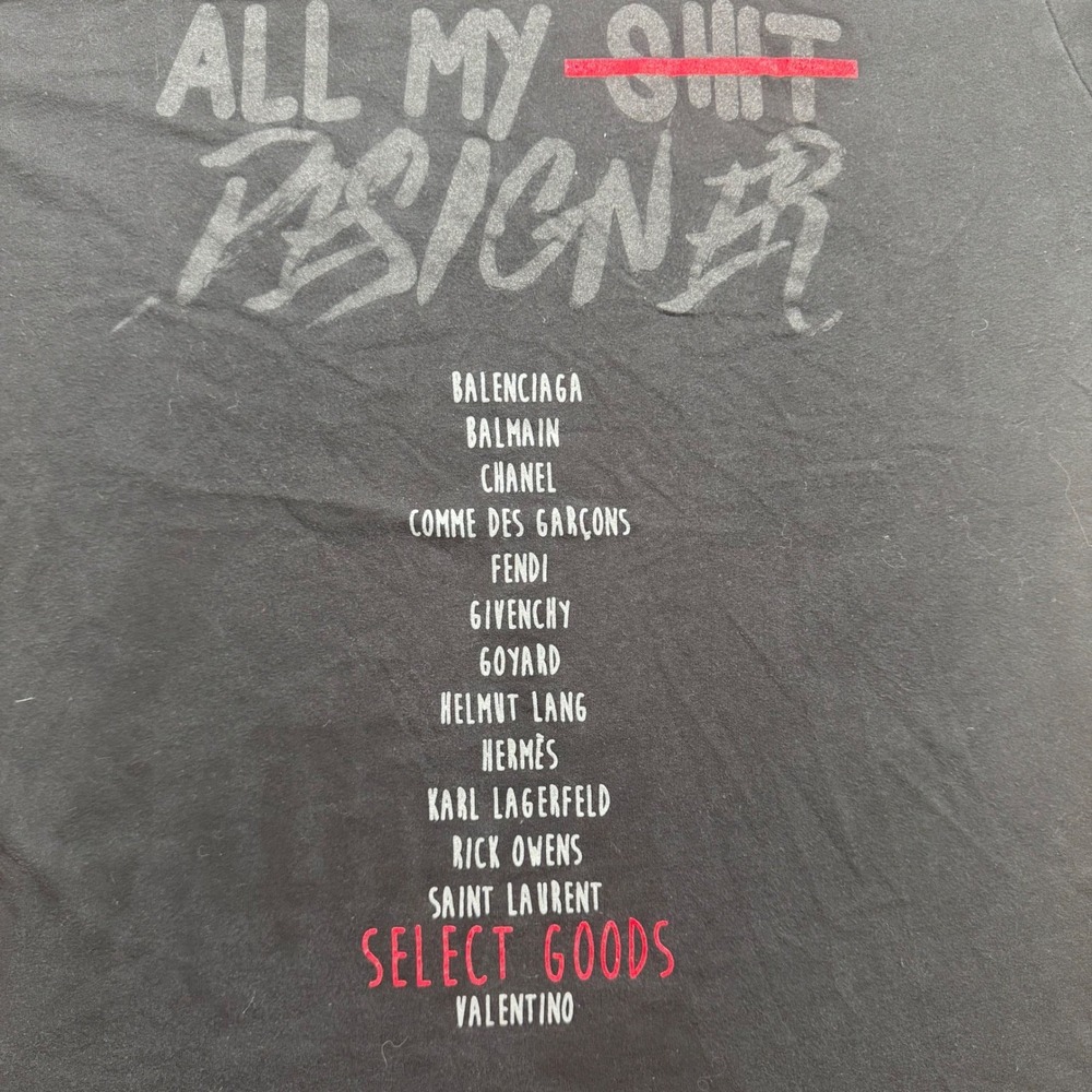Bella Canvas All My Designer Graphic T-Shirt Mens Large Black Good Streetwear - Picture 10 of 10